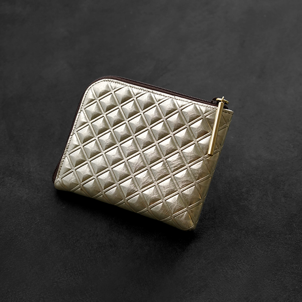 ピラミデ(ハーフ/牛革)ゴールド